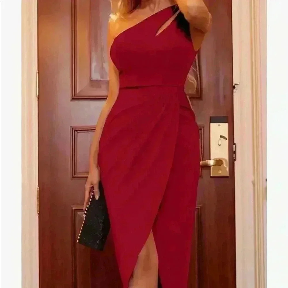 Zalalus One Shoulder Bodycon Dress - Large